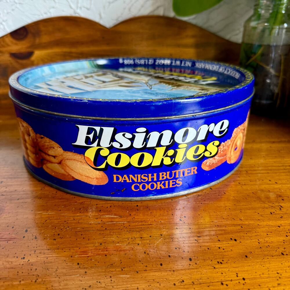 Vintage Elsinore Cookies Tin Danish Butter Cookies Tin Nautical Ship Denmark - Picture 5 of 11